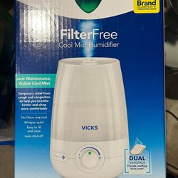 Vicks 1 Gallon Filter Free Cool Mist Ultrasonic Humidifier. 2 For $25.