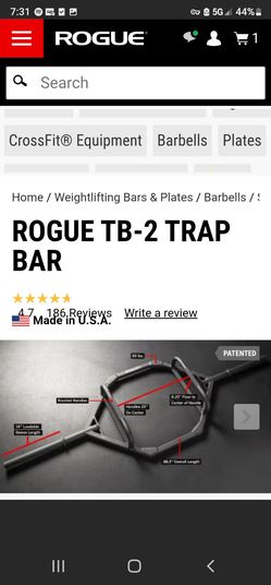Rogue Fitness TB-2 Rackable Trap Barbell