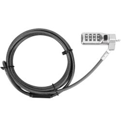 Targus DEFCON Compact Serialized Combo Cable Lock for Laptop Computer and Desktop Security (ASP71GLX-S)