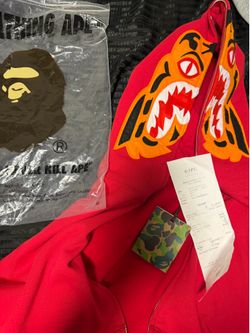 Brand new bape tiger face zip up
