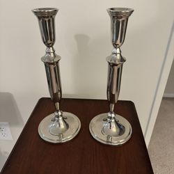 Pair Of Godinger Silver Plated Candlesticks