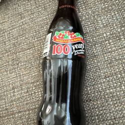 Coca Cola bottle, Mahalo for 100 years in Hawaii, Full, 8oz