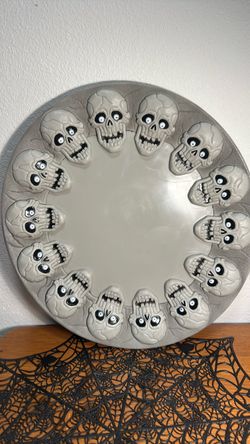 Halloween , Vintage Easter unlimited skull party platter