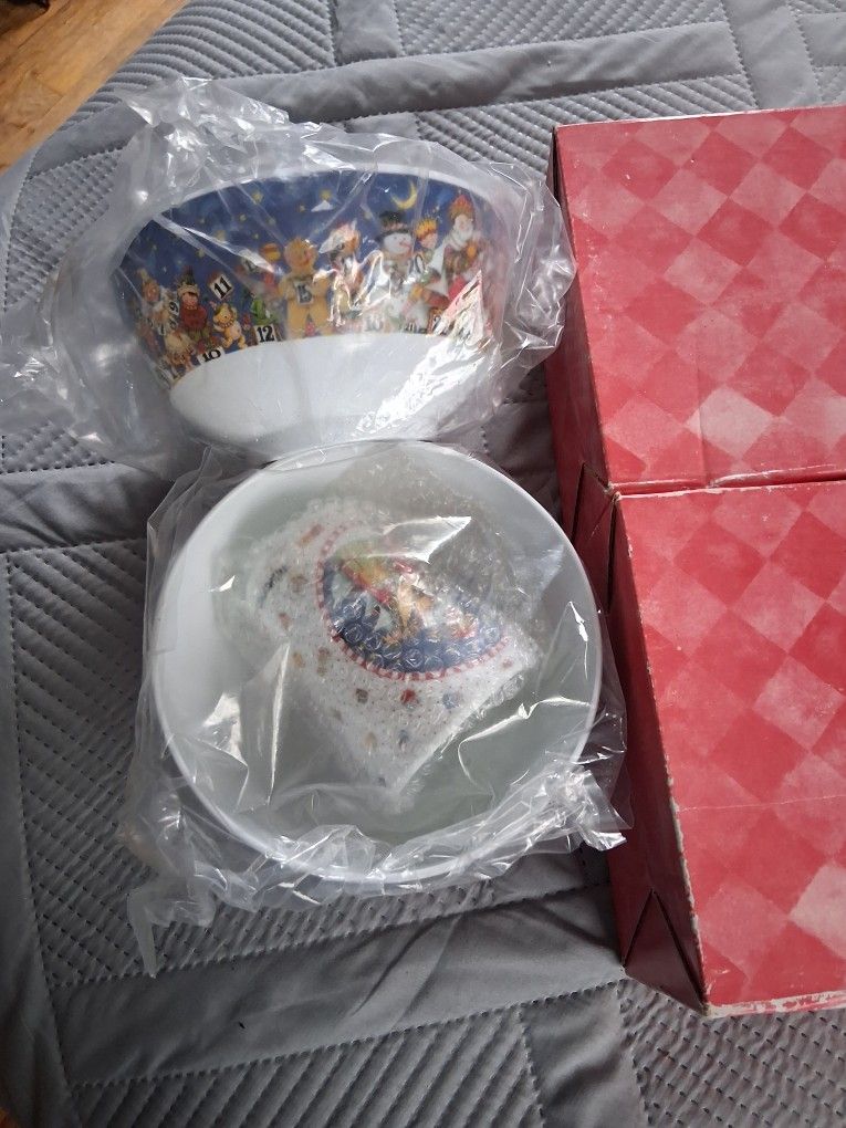 Christmas bowl and cups