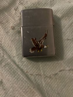 Genuine Zippo Windproof Lighter - Flying Bald Eagle Design
