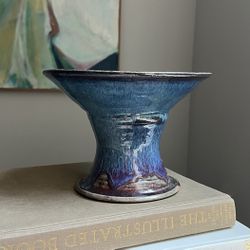 Handcrafted Pedestal Decorative Bowl ( H6" )  firm on price 