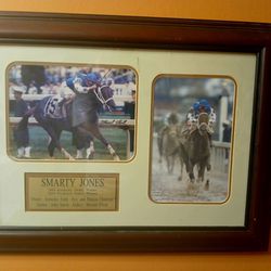 Smarty Jones Kentucky Derby Signed Print and Frame