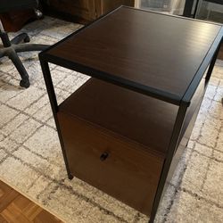 End Table with File Cabinet Drawer