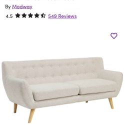 Modway Cream Sofa - 74 inches wide (Midcentury Modern)