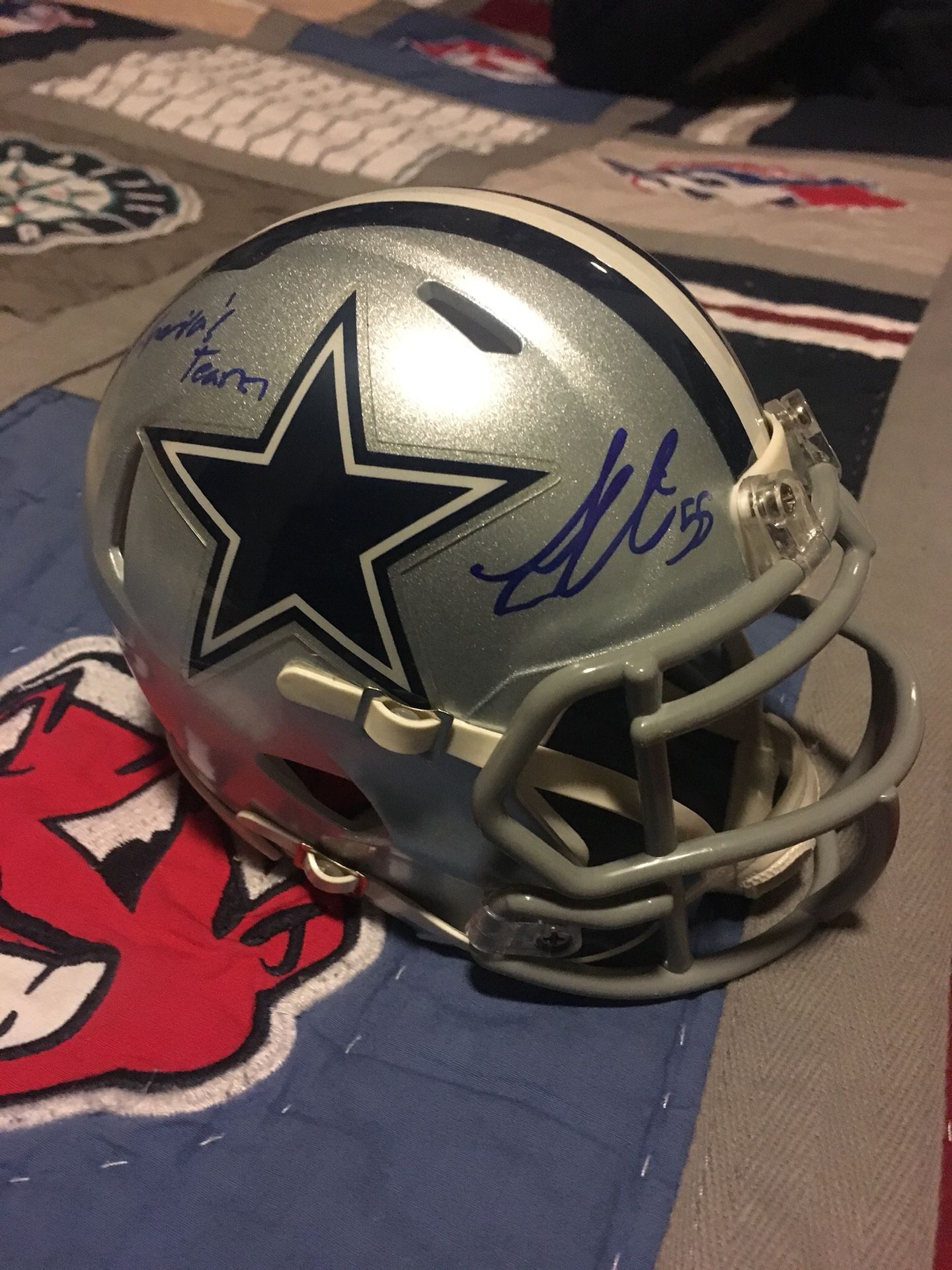 Leighton Vander Esch Signed Mini Helmet - Dallas Cowboys