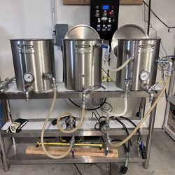 3 vessel HERMs 5500watt 220v 10 gallon brewing system