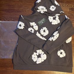 Denim Tears Hoodie Cotton Wreath Hoodie ‘ Charcoal ‘