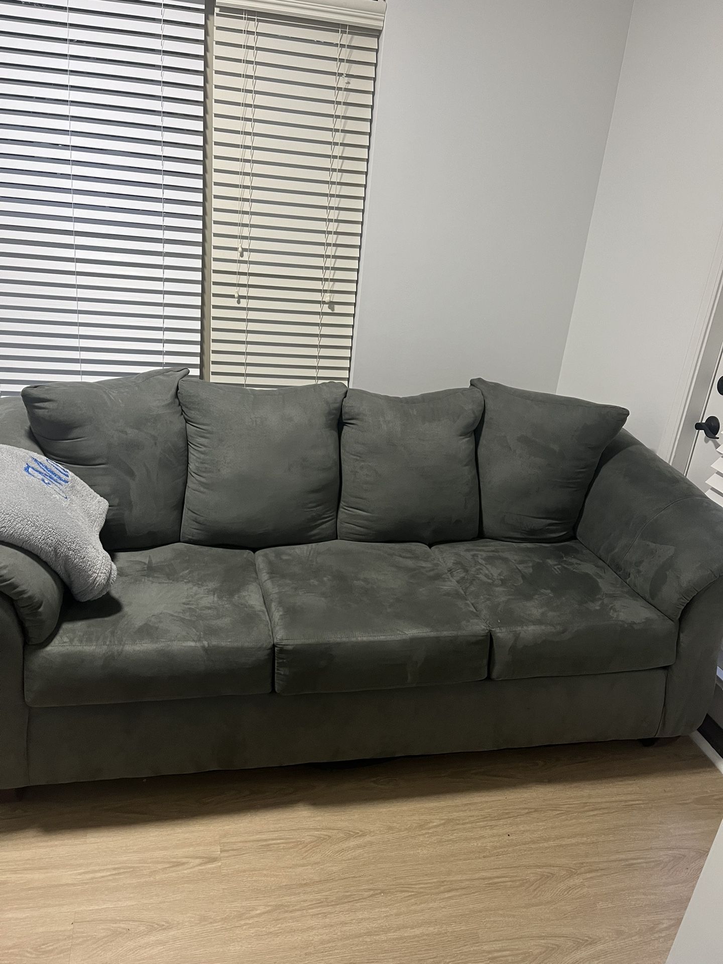 Gray microfiber Couch 