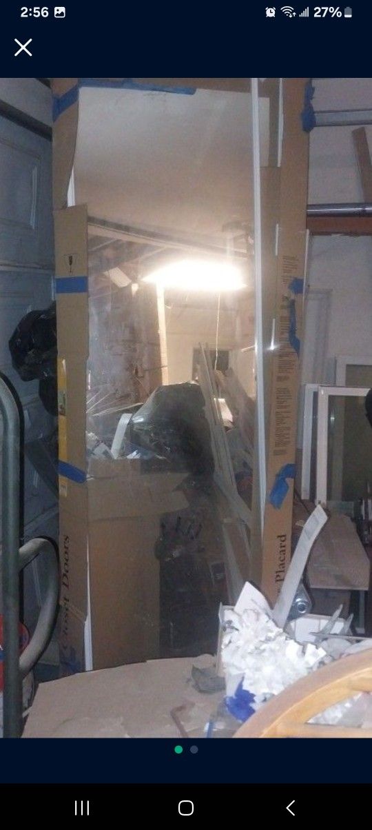 47x96 mirrored closet Doors with tracking  New