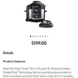 Ninja Pressure Cooker Air Fryer   New !!!!! 100$