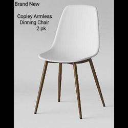 Brand New  2 Pk Copley Armless Dining Chair White Project 62 