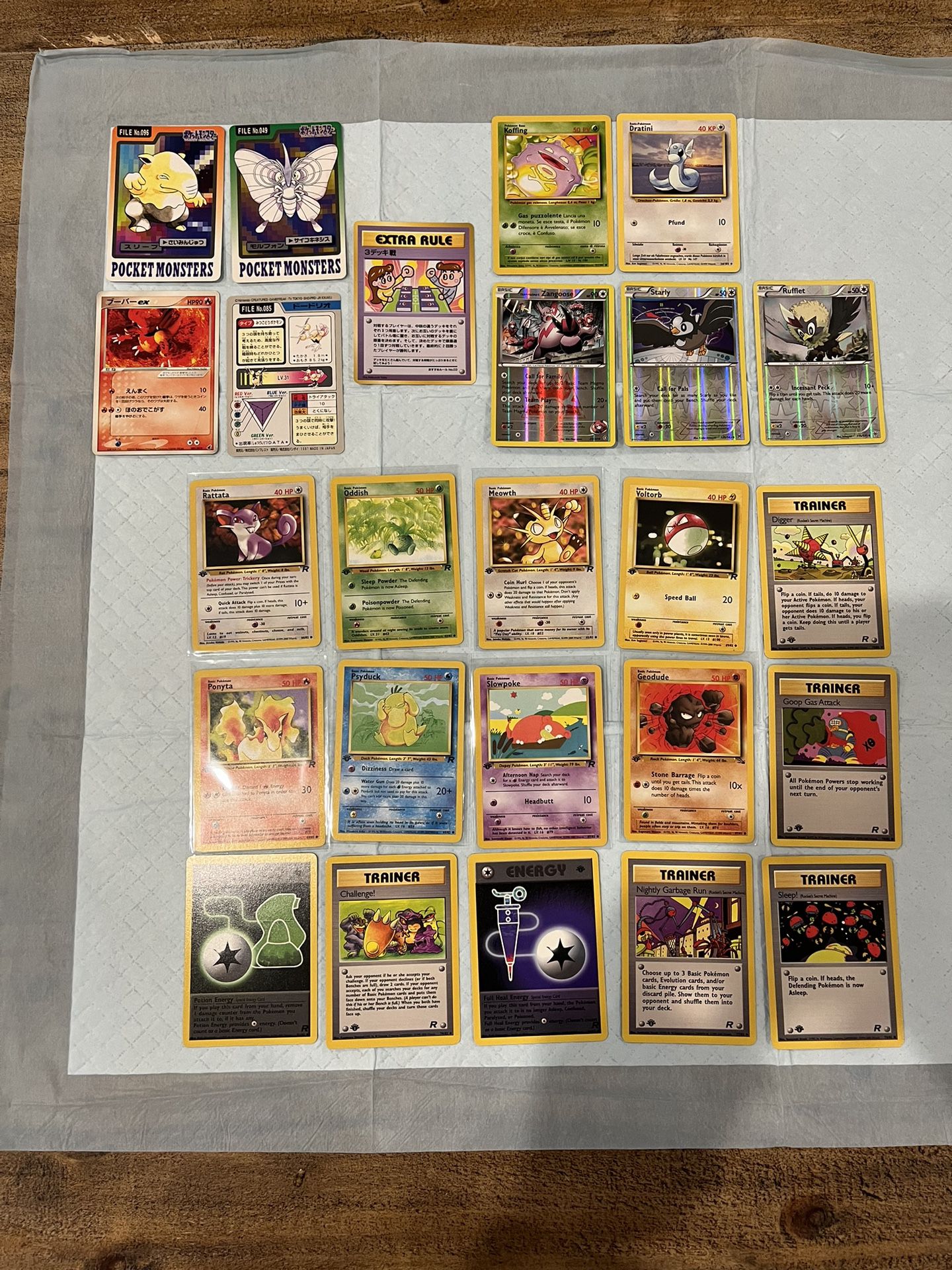 25 English/Japanese Pokemon Cards - 1st Edition, Rare, And Reverse