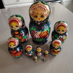 Russian Nesting Doll OOAK Hand painted