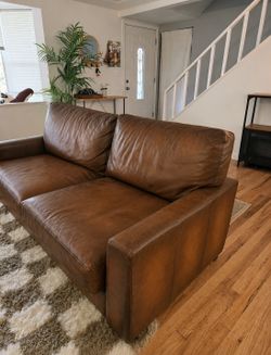 Pottery Barn Genuine Leather Turner Sofa