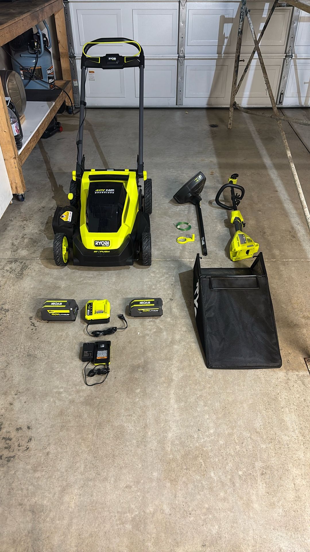 Ryobi 20 Inch Lawn Mower And Weed Eater