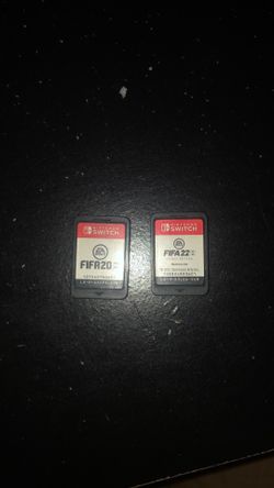 FIFA 20 and 22 bundle game chips for Nintendo switch