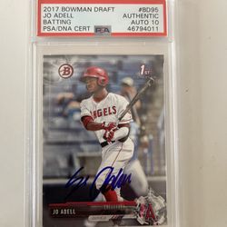JO ADELL 2017 BOWMAN CHROME PSA 10 AUTO