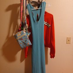 Backless Maxi/Mid Sky Blue Dress