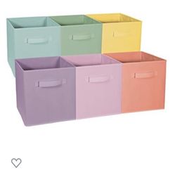pastel storage bins