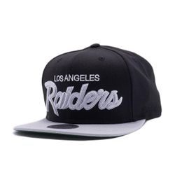 Los Angeles Raiders Vintage Script Snapback Hat