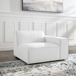Modway Restore Left-Arm Sectional Sofa Chair, White