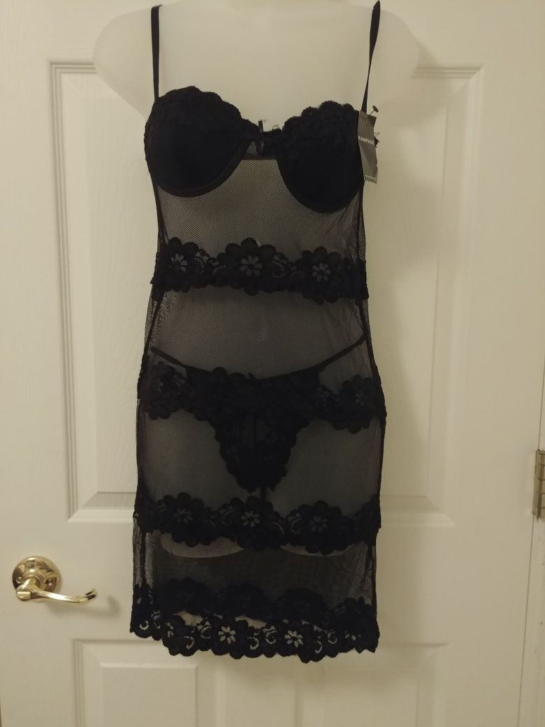 Rampage sheer black lingerie