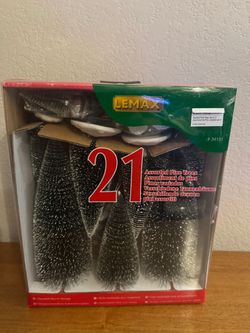 Lemax assorted pine trees set of 21 #christmas #holiday New in the box