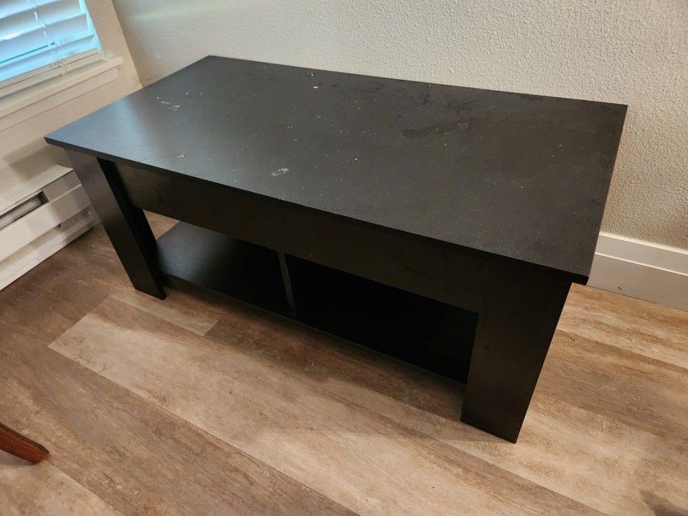 Black Lift-Top Coffee Table