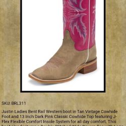 Justin Roper Leather Western Boots