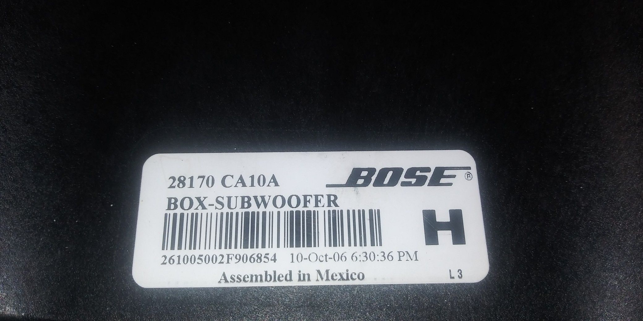 BOSE BOX-SUBWOOFER