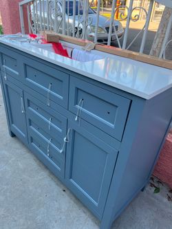 Home Decorators
Collection
Hanna 48 in. Single Sink Freestanding Spruce Blue Bath Vanity with White Engineered