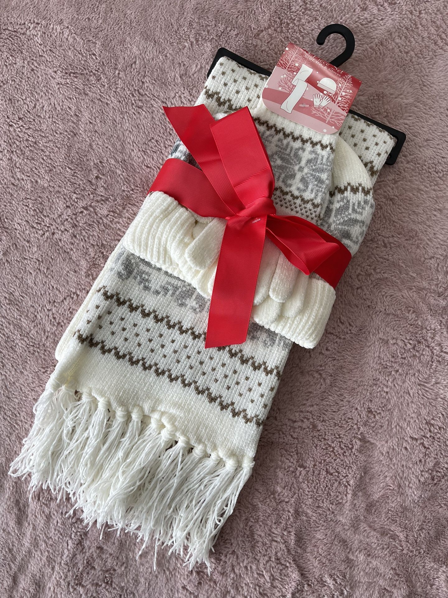 Scarf, Hat & Gloves ( 3 Piece Set)