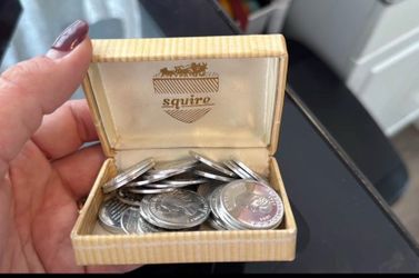 Collection of Silver Coins in Squire Box