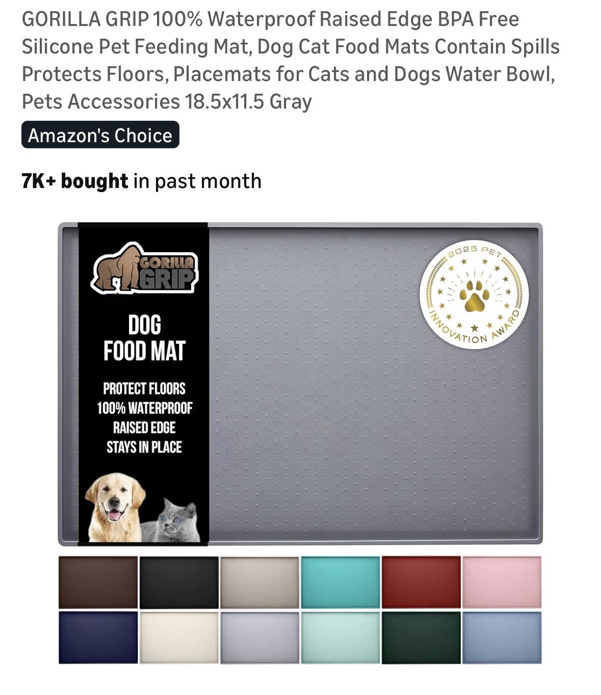 Pet Feeding Mat.