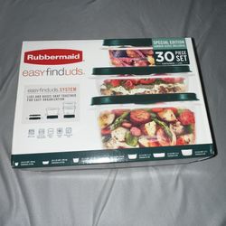 Rubbermaid 30pc Food Storage Set with Easy Find Lids New