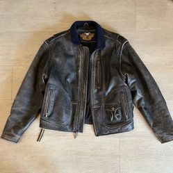 Harley Davidson Classic Distressed Leather Jacket / Vest