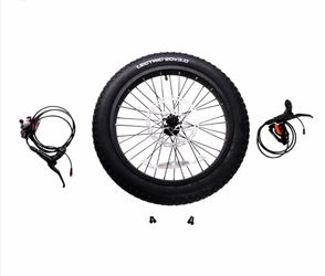 Lectric E-bike front and rear hydraulic brake kit.
