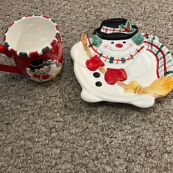 Holiday Mug Plate cast