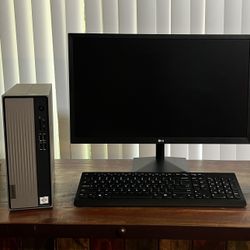Lenovo IdeaCentre 3 AMD Athlon 3050U + LG 25" Monitor