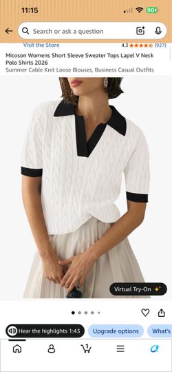 Micoson Short Sleeve Cable Knit Polo Sweater