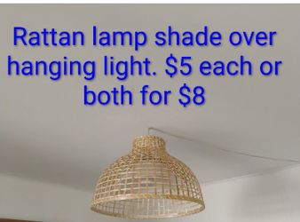 $8 Lampshade over hanging lamp
