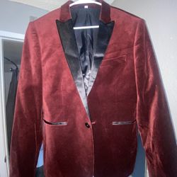 Red Velvet Blazer