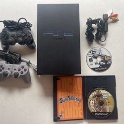 PlayStation 2 + GTA Games + 2 Controllers 
