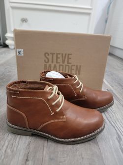 Steve Madden Bchuka Cognac Boys Shoes Sz 3