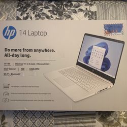 HP 14” Laptop, 8GB Memory, 64GB Storage, Intel Celeron Processor